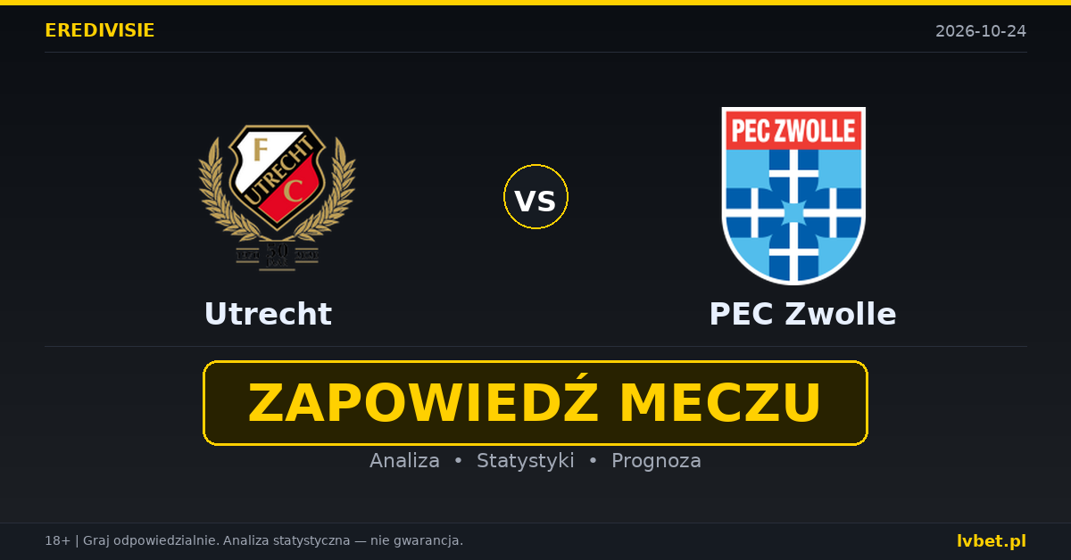 Utrecht – PEC Zwolle: typy, kursy, zapowiedź (24.10.2026) Utrecht – PEC Zwolle: typy, kursy, zapowiedź (24.10.2026)
