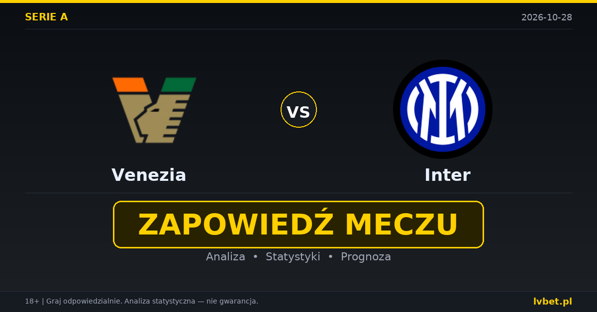 Venezia – Inter: typy, kursy, zapowiedź (28.10.2026)